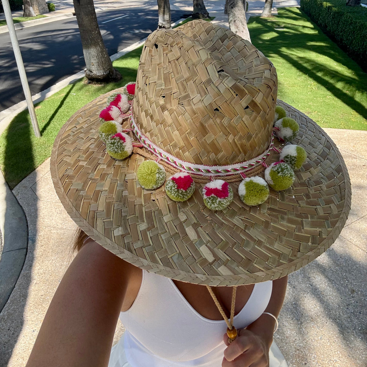 Samuel & Sons Pom-pom Sun Hat