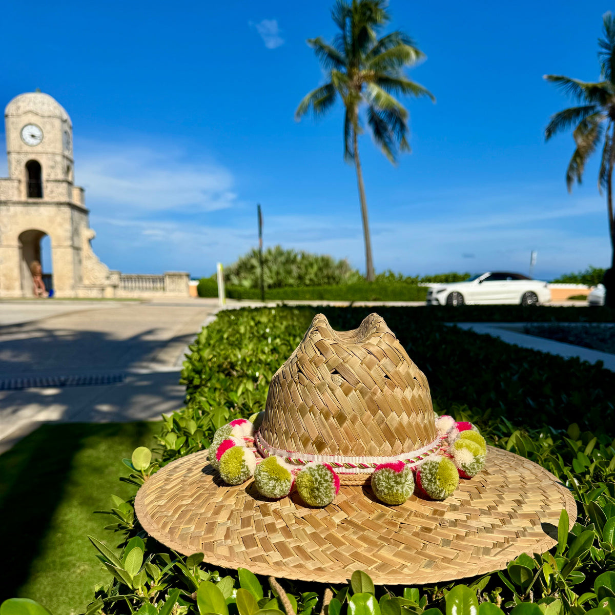 Samuel & Sons Pom-pom Sun Hat