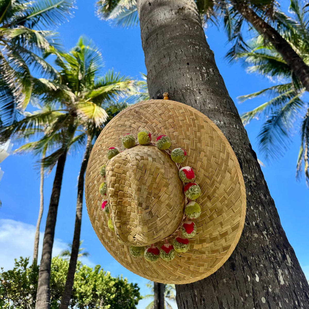 Samuel & Sons Pom-pom Sun Hat